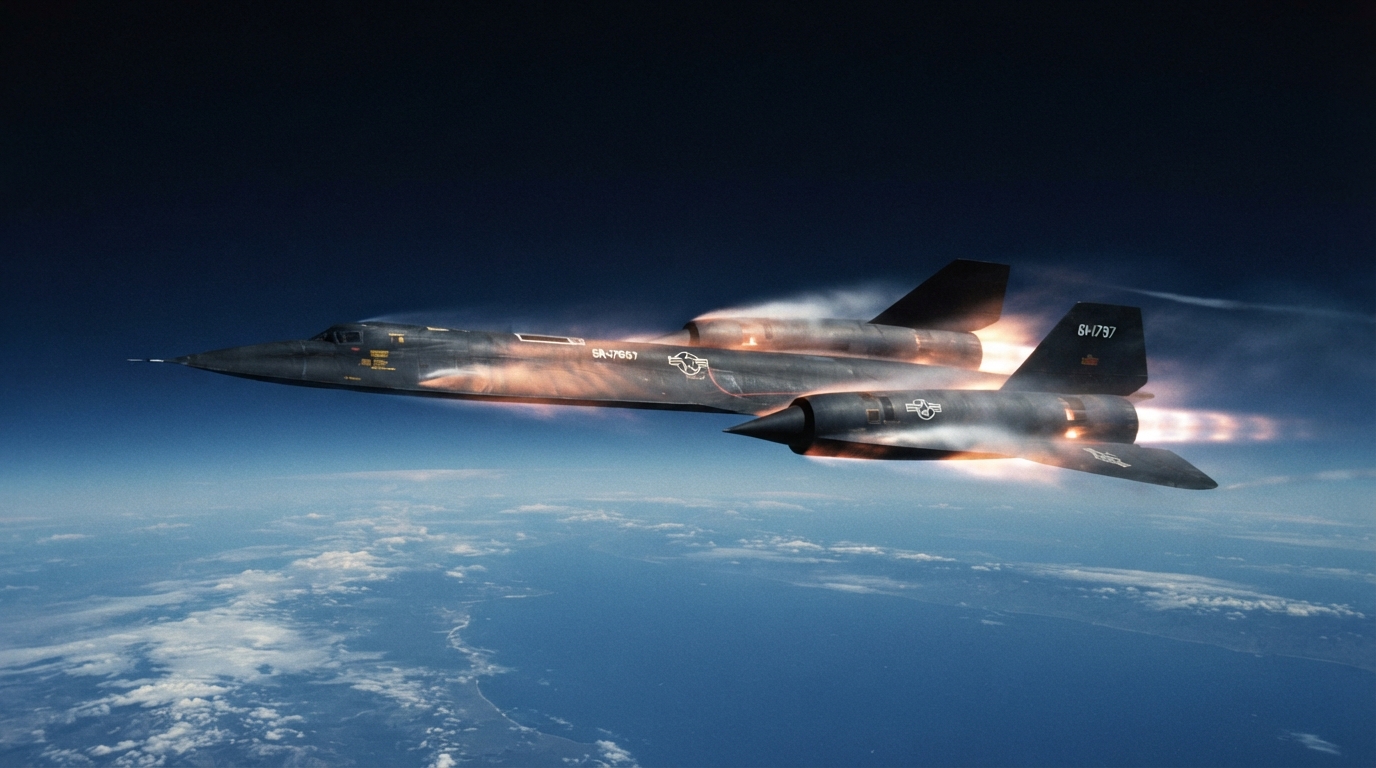 Lockheed SR-71 Blackbird travelling at Mach 3.2