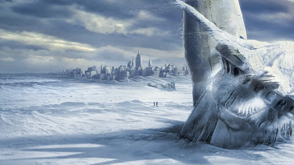 Fortunately the kind of weather-based disasters we'll get aren't going to be like The Day After Tomrrow, though meteorologist love the movie (20th Century Studios)